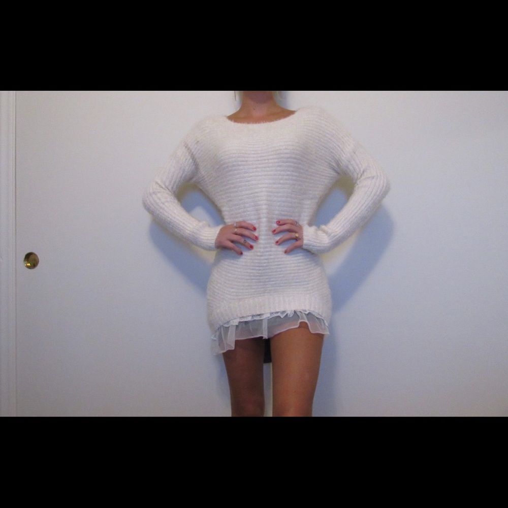 White sweater - like new- free people